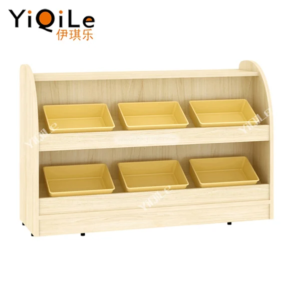 Three layer children toys rack preschool shelves kids room cabinets