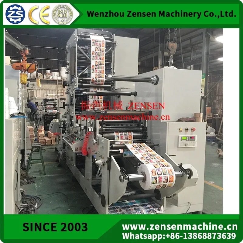 
China Roll To Roll Auto Parts Lubricants Oil Engines Oil Self Adhesive Paper Label Flexo Printing Press Machine 