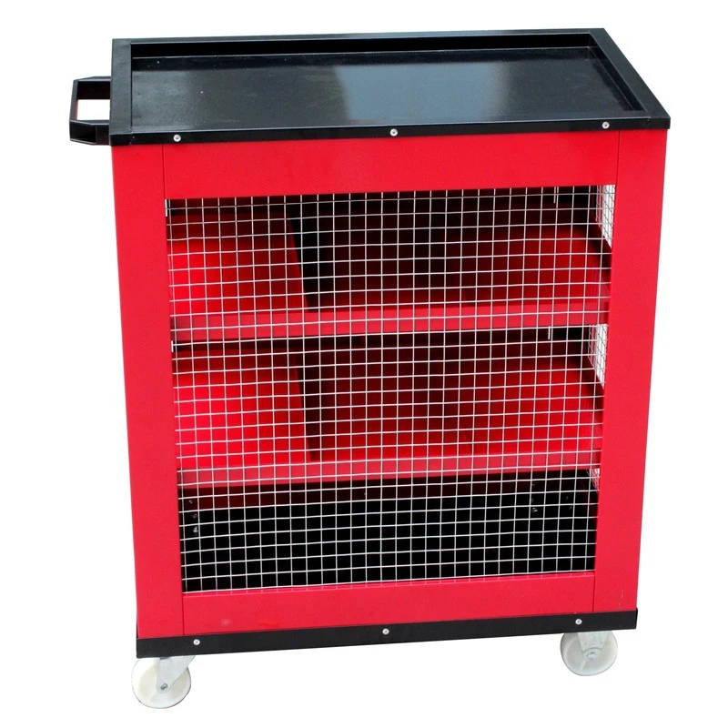 LAOA new wire mesh tool trolley professional network tool car red blue maintenance tool cabinet