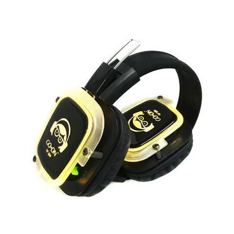 Silent Party headphones and transmitter with new LED lights for silent disco