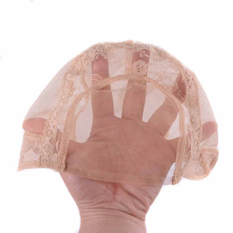 Custom Made Black Brown Blonde Silk Base Private Label Making 360 Swiss Lace Frontal Spandex Cap Wig Weaving Cap in Stocking