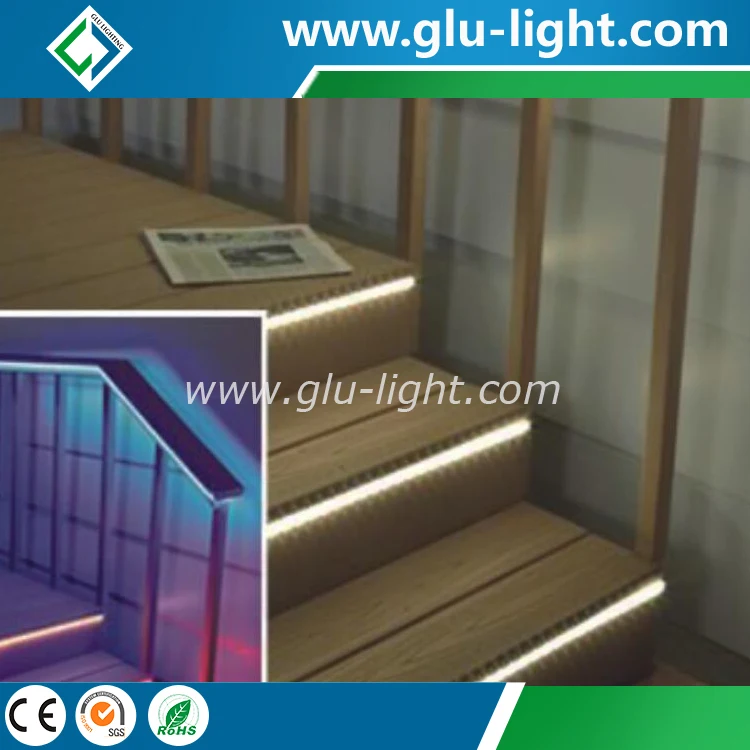 Aluminum LED Profile for stair stair alu LED Extrusion with led strip