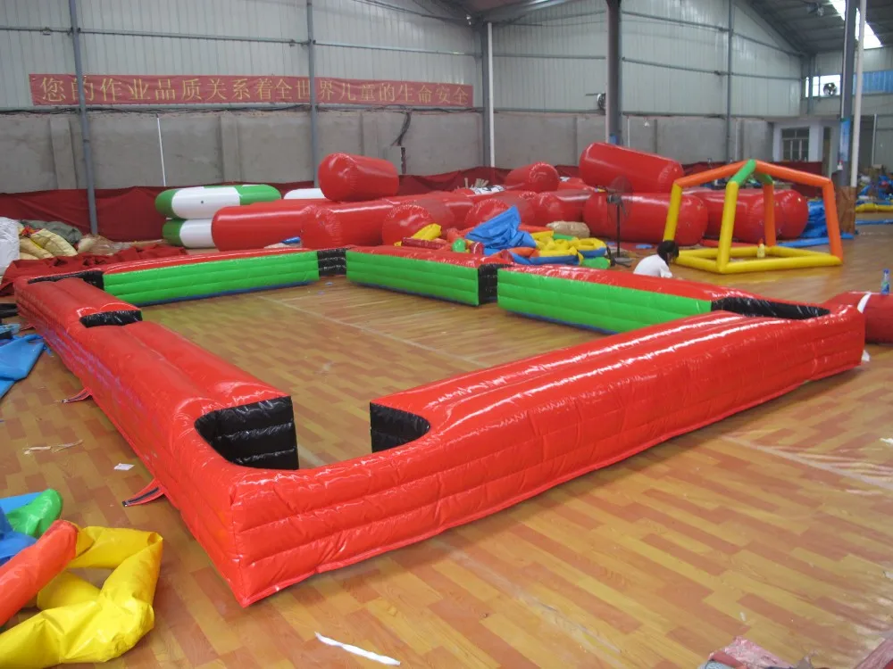 Colourful cartoon outdoor game Inflatable snooker footpool table
