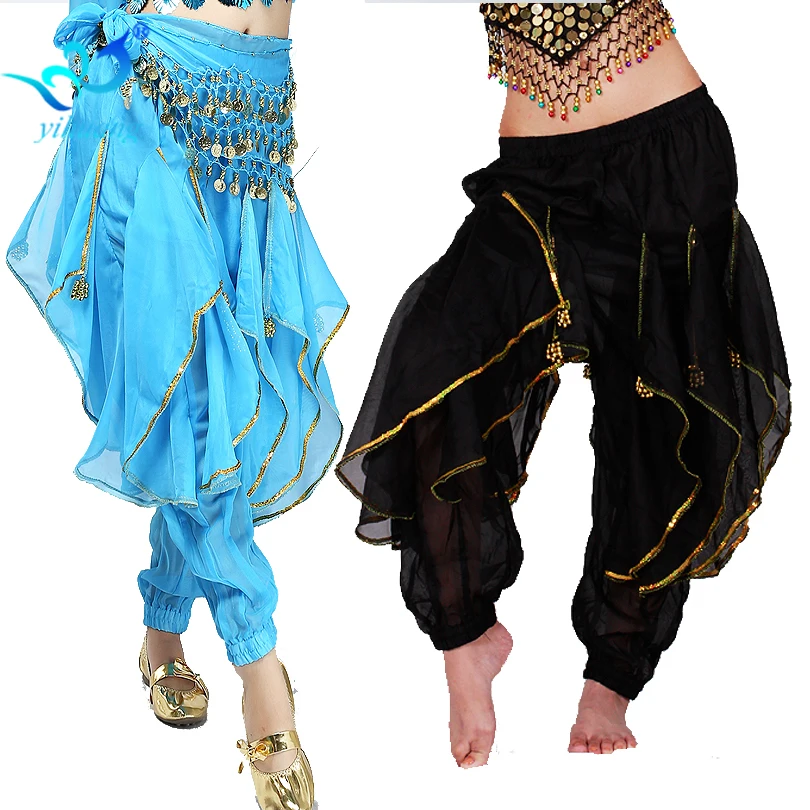 High Quality Arabic Belly Dancing Harem Pants Women Indian Trousers Chiffon Dance Performance Wear OEM