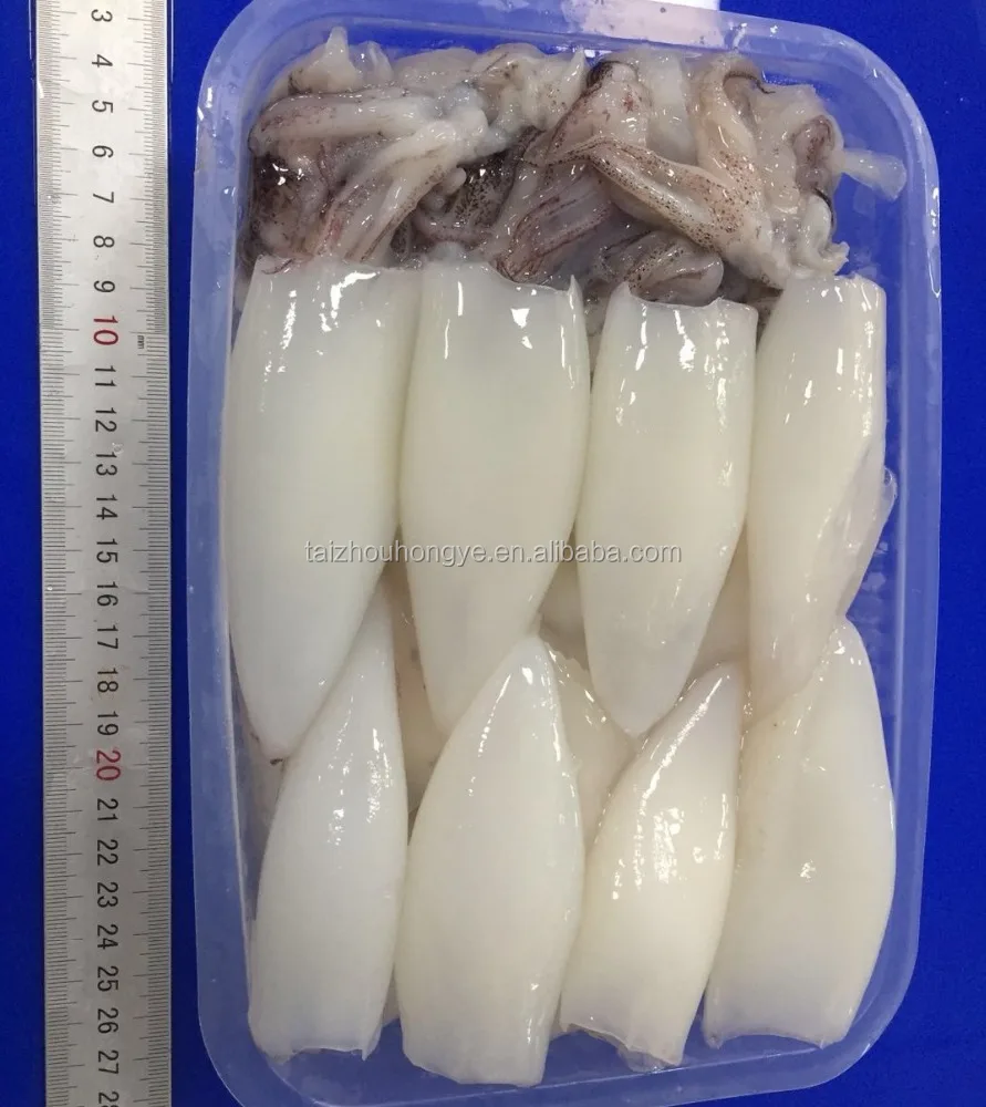 2018 frozen block Chinese loligo squid tubes and tentacles TT 5-8cm on sale