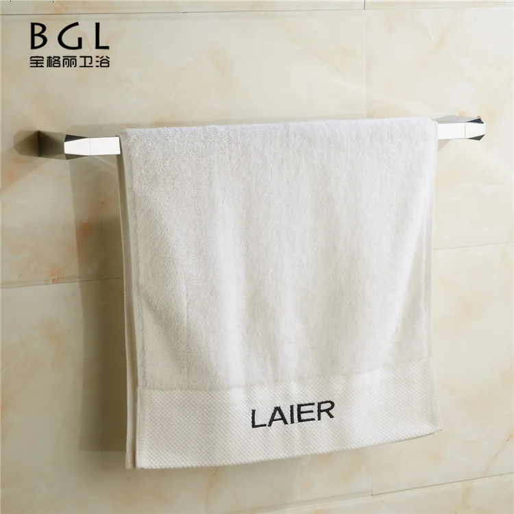 18724 wholesale zinc alloy Bathroom Accessories Single Towel Bar Bathroom heated chrome Towel Rails