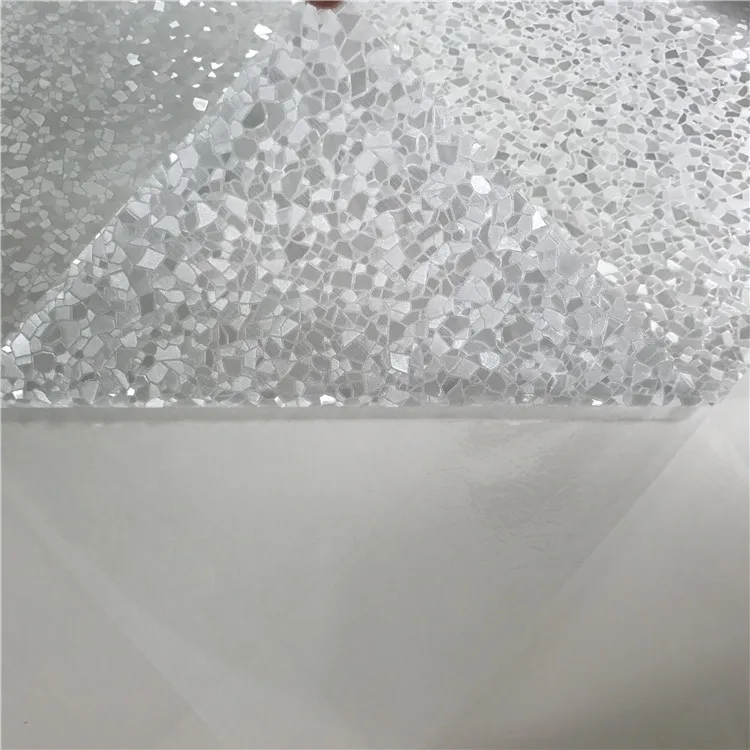 L022 3D Laser 0.3mm Decorative Removable Tinting Frosted Static Cling Self Adhesive Vinyl stained decorative glass window film