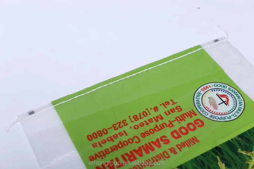 pp rice bag for 50kg 25kg 5kgs 50lb polyethylene bag pp laminated woven sacks with color printing food bag flower seed