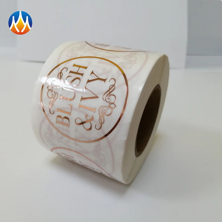 custom business logo shrink wrap circle labels circle round clear self adhesive vinyl stickers