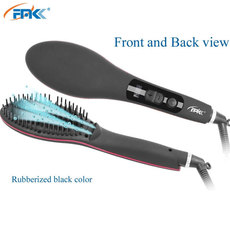 New Convenient Hair Straightening Brush PTC Heater Massage Comb Portable Ionic Hair Brush Electric Ionic Hair Brush 180-230C FMK