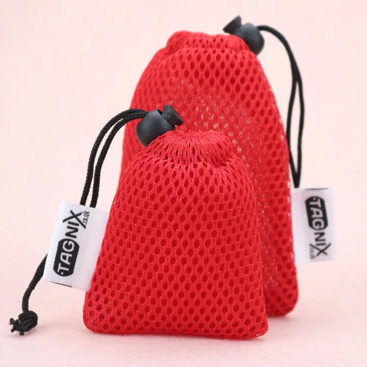 Custom Label Eco Polyester Soap Packaging Net Mesh Pouch Small Drawstring Nylon Mesh Bag for Soap