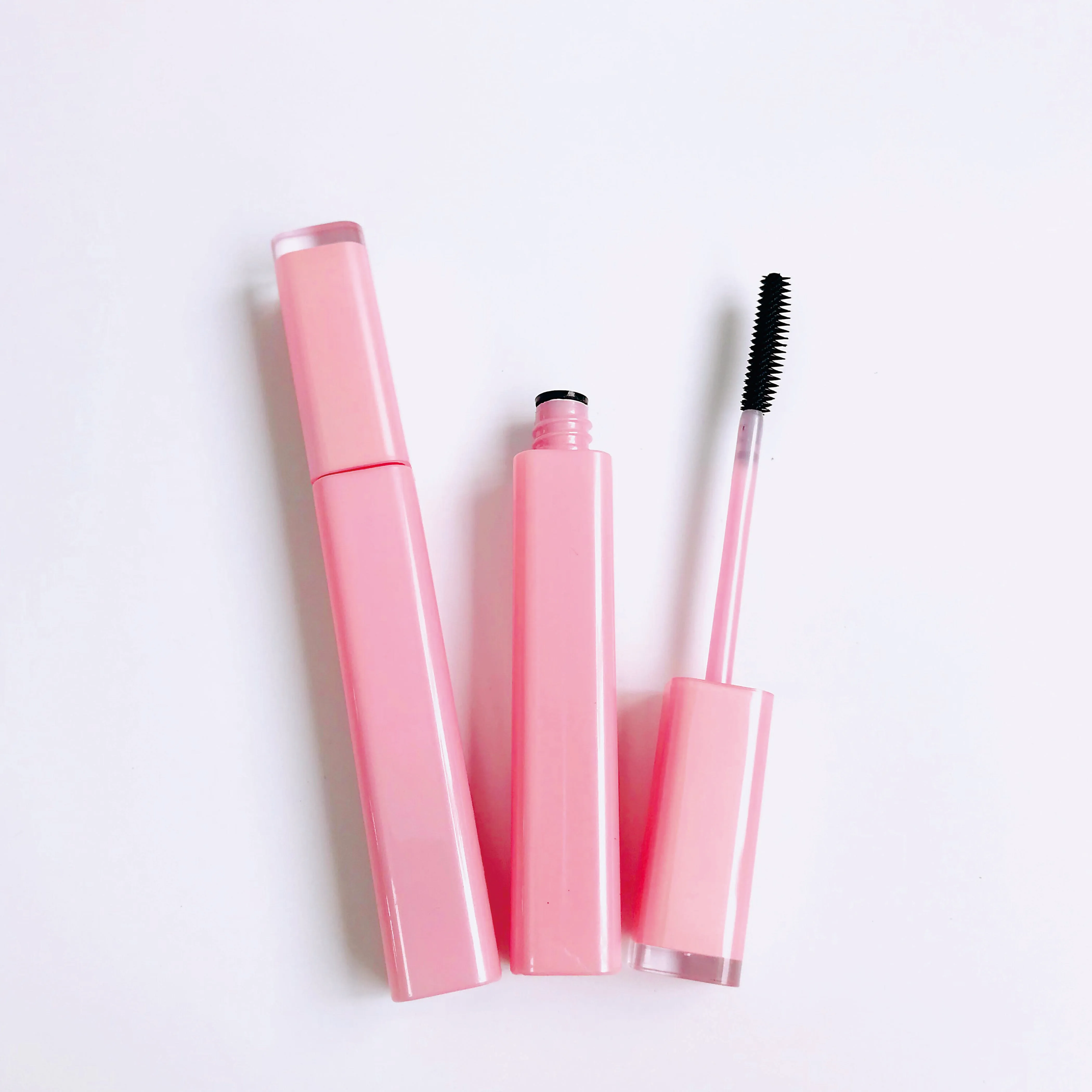 Private Label Eye Makeup Pink Mascara Wand Tube Brush