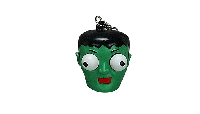 2024 3d halloween promotional item eye popper pvc keychain