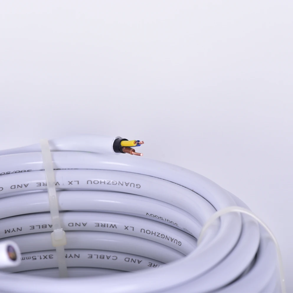 Flexible  3 x 2.5mm  Copper Conductor core Electrical Electric PVC Household Cable Wire For Home Appliance   H05VV-F
