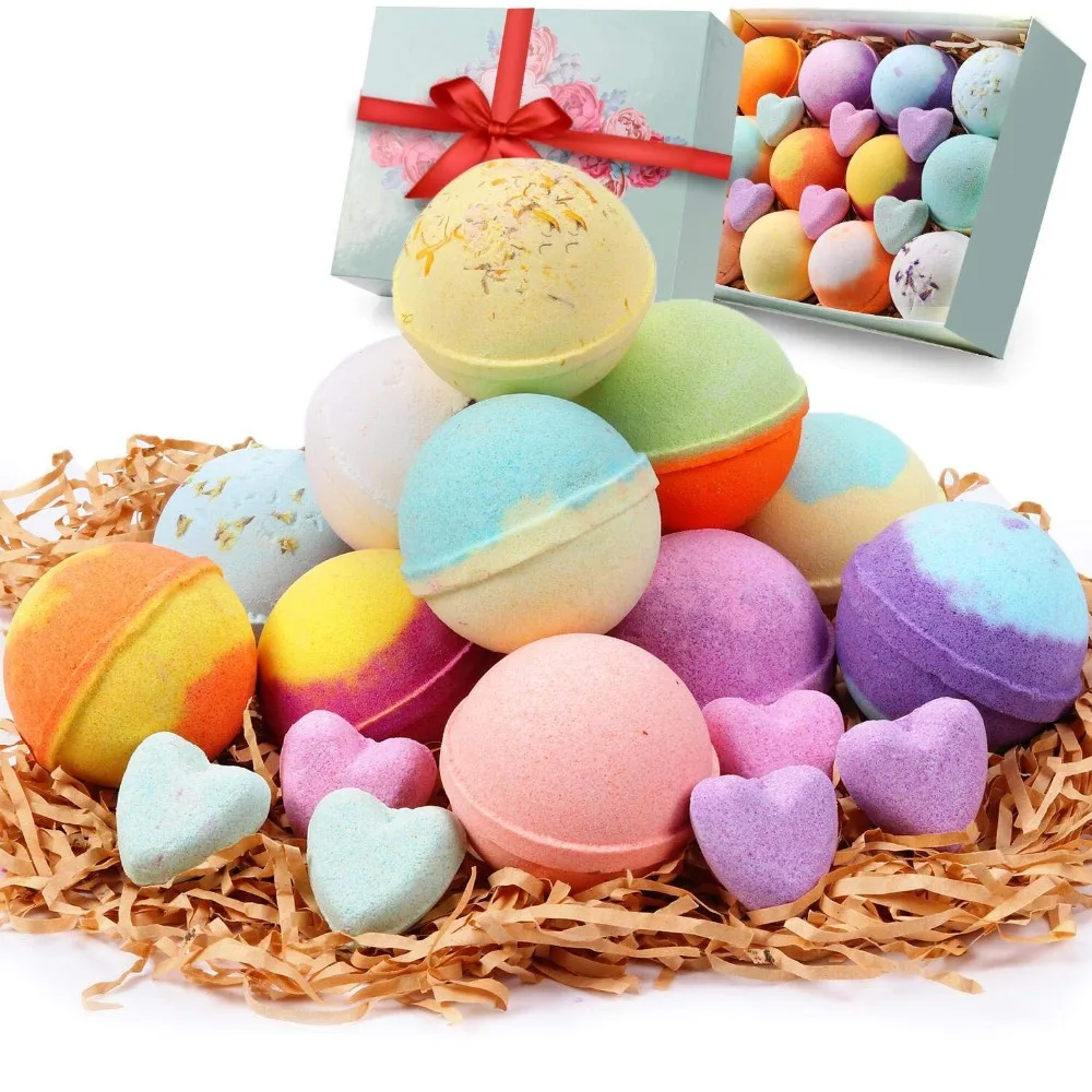 
wholesale organic Essential oi natural kit with ring box packaging Lushs bubble shower bath bombs gift set by press machine 