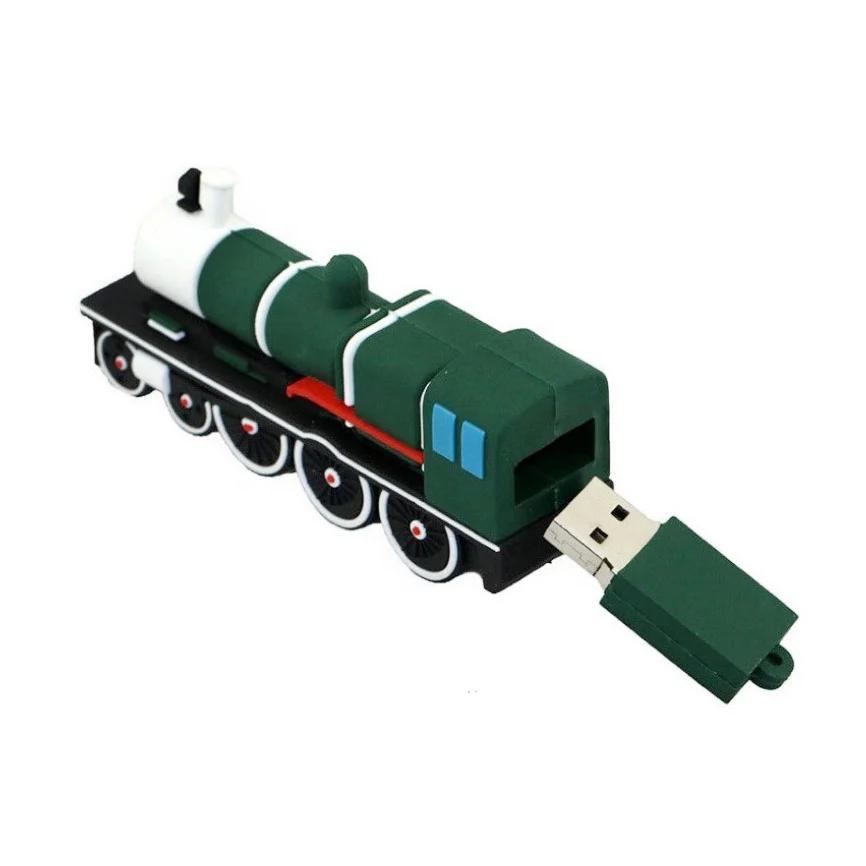 Custom pendrive 32gb USB PVC flash drive train shape