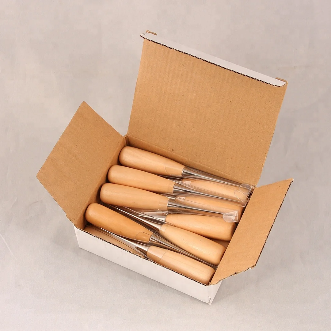 High Quality Professional DIY Patchwork Leather Craft Tool Wooden Handle Sewing Awl Tool for Stitching