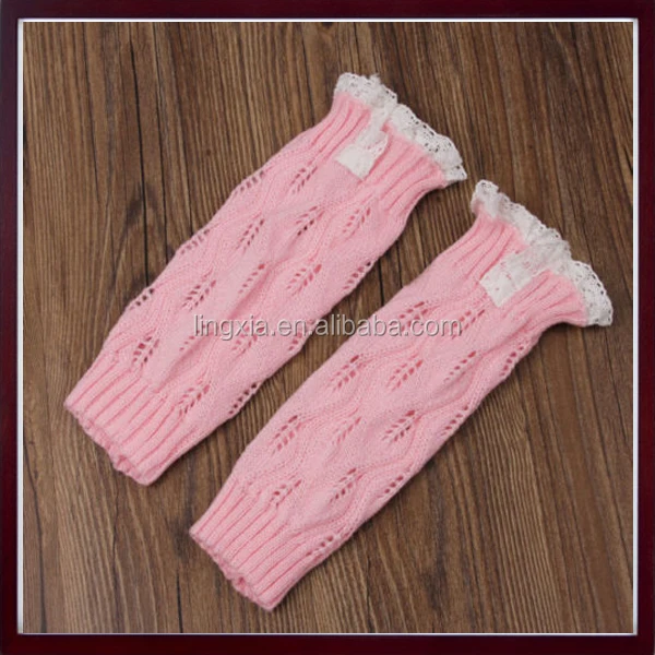 
Knitted Button Crochet Lace Boot Cuff Socks Kids Knit Leg Warmers, Baby Girls Crochet Knitted Kids Boot Cuffs 