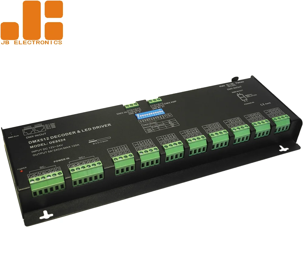 High Frequency 5Ax24CH Constant Voltage Signal Amplifier Function DMX512 Decoder DE8524