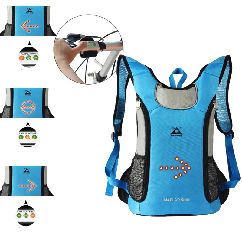 Hot Sale Premium Remote Control LED Light Turn Signal Bike Cycling Hiking Outdoor Night Safety Custom Backpack