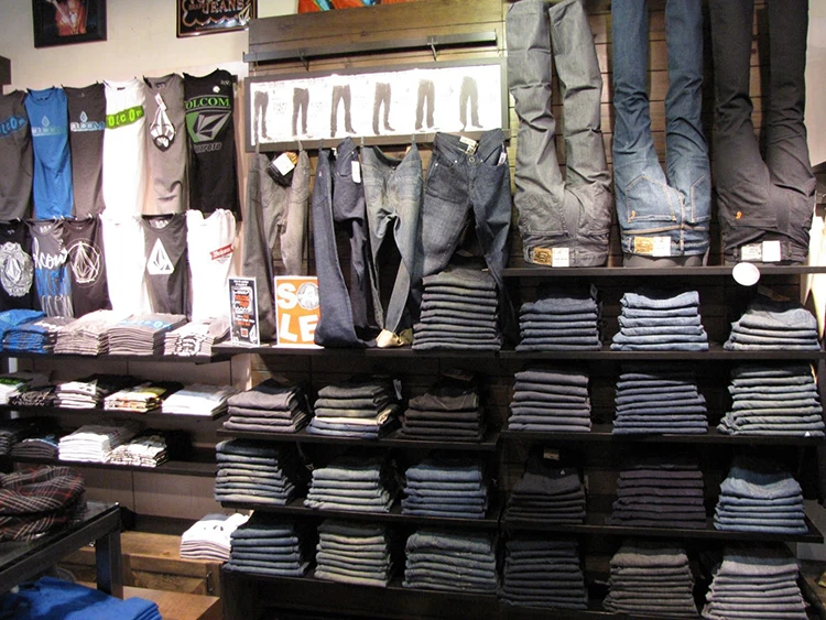 Retail Clothing Shop Jeans Display Standing Rack Modern Design