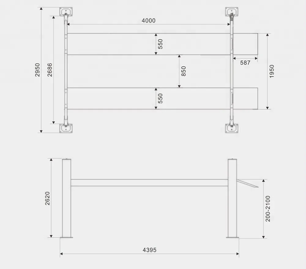 4T hydraulic 4 post car parking lift for sale