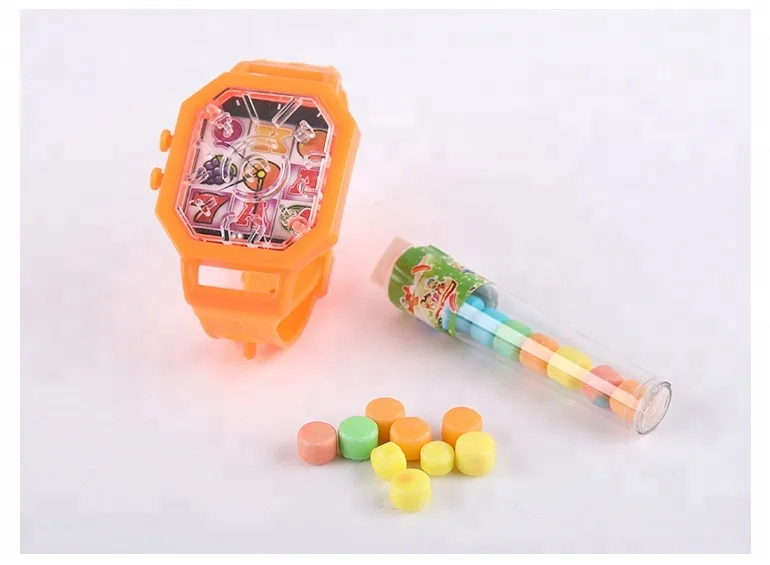 Детский маленький подарок лабиринт часы сжатые сладкие конфеты игрушка