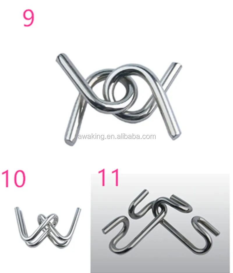 4.5mm metal puzzle game Wire Magic IQ Metal puzzle Game toys