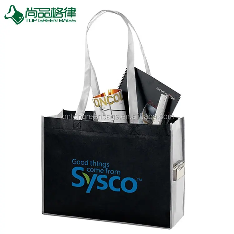 
Nonwoven Collapsible Insulated Reusable Grocery Bag with side pocket 