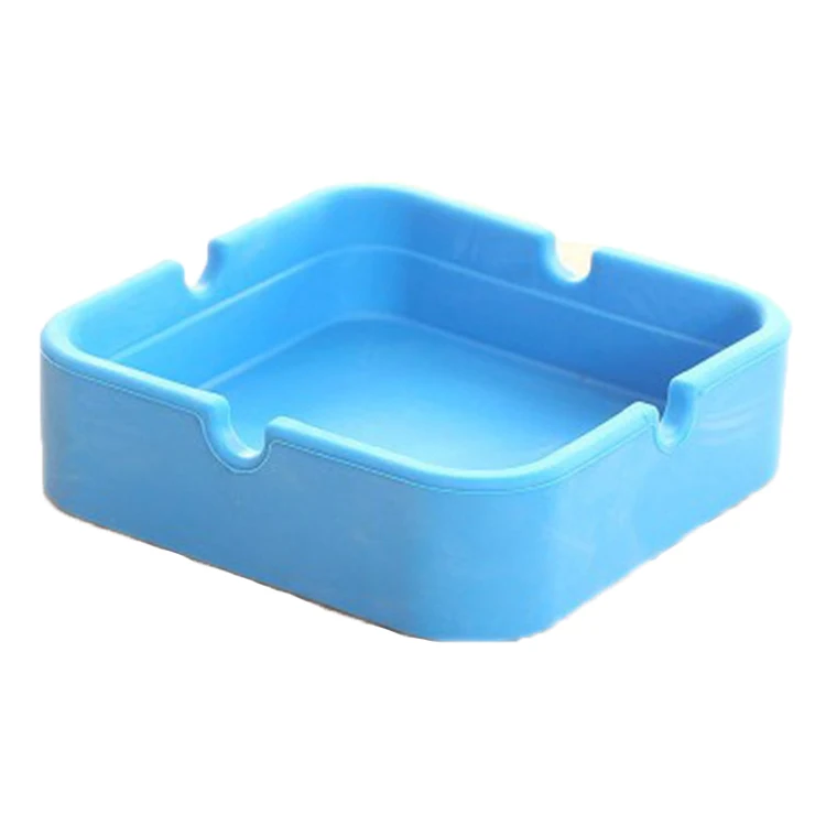 
Wholesale Colorful Heat Resistant Square Silicone Ashtray Eco-friendly unbreak cigar smoking tobacco pocket ashtray for car 
