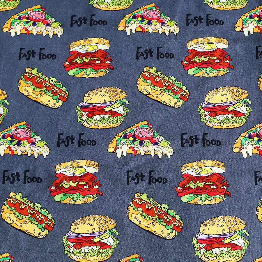 
Digital printing 95 Cotton 5 Spandex lycra Knitted fabric for kids 