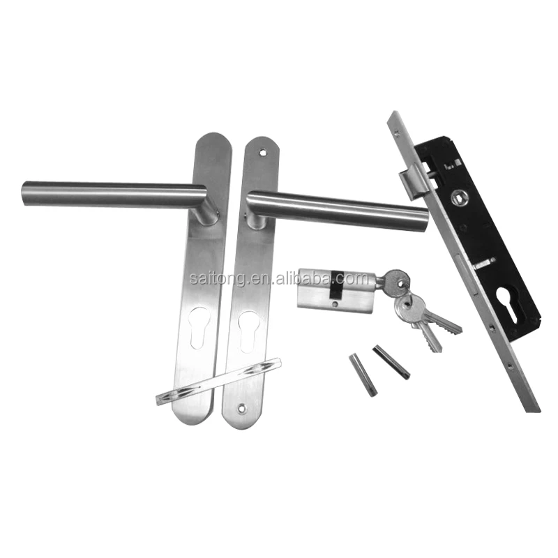 China Supplier Quality Stainless Steel Door Handle With Lock Set