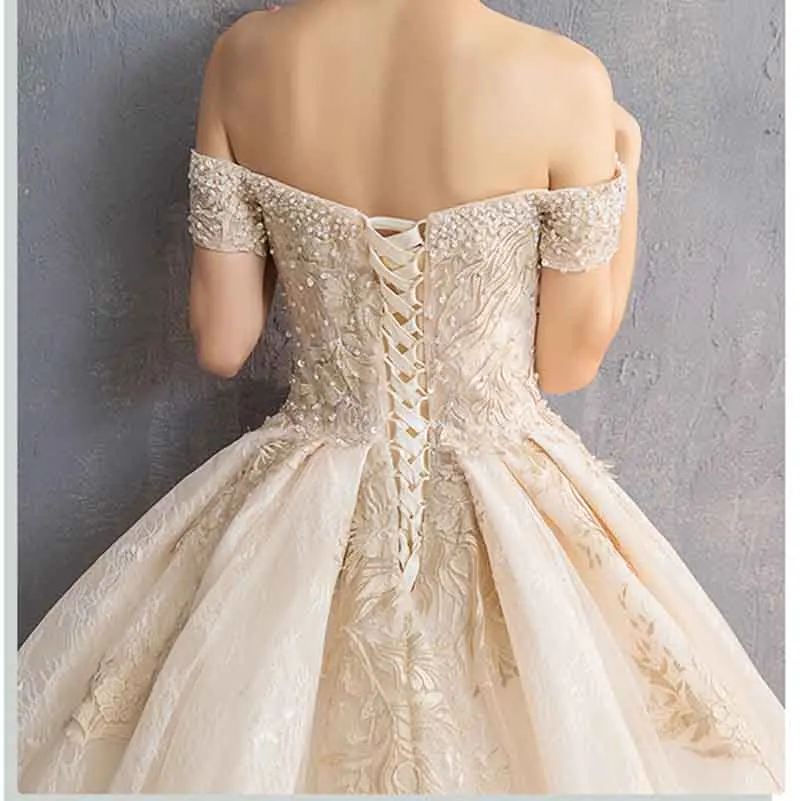 2021 Embroidery Long Evening Dress Real Pictures Wedding Dress For Women  Evening Dress Wholesale