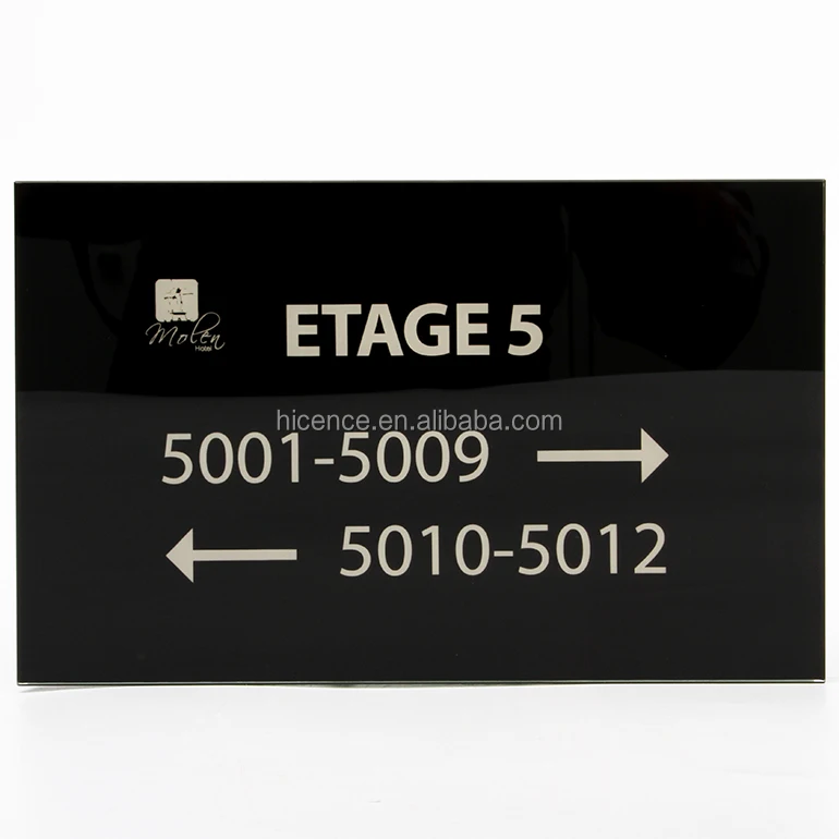 Customized Tempered Glass LED Door Signs