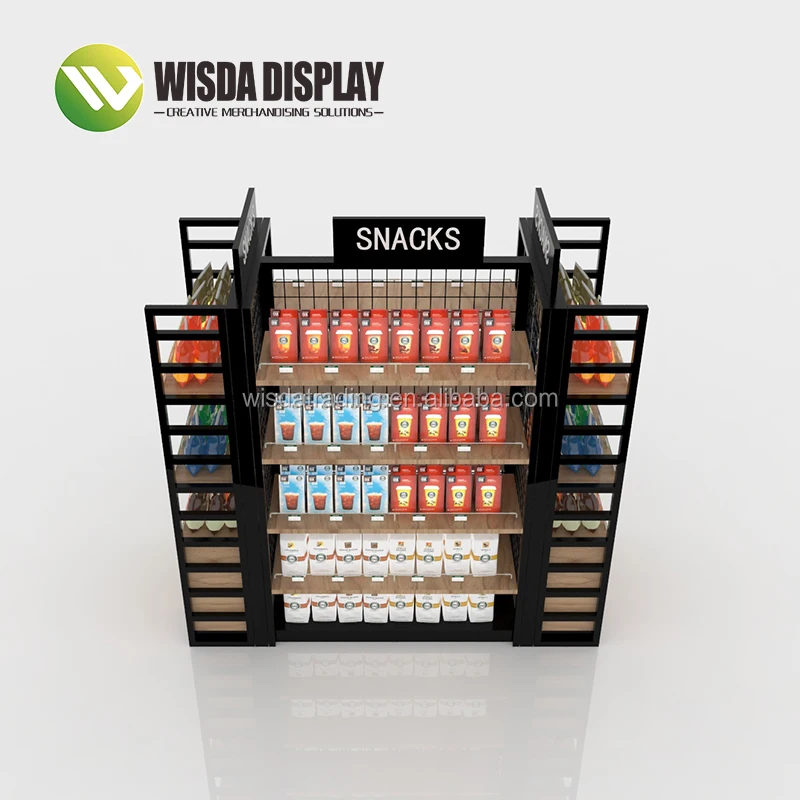 
Factory Directly Sell Snacks Retail Display Racks Supermarket Rack Store Display Stand WISDA Display Guangzhou China Heavy Duty 