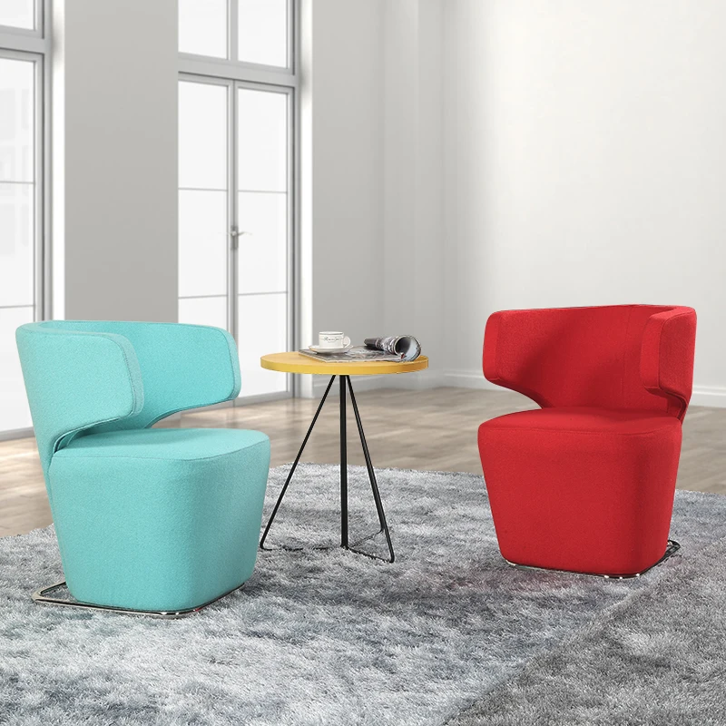 
Single art sofa personality creative leisure curved back support sofa 