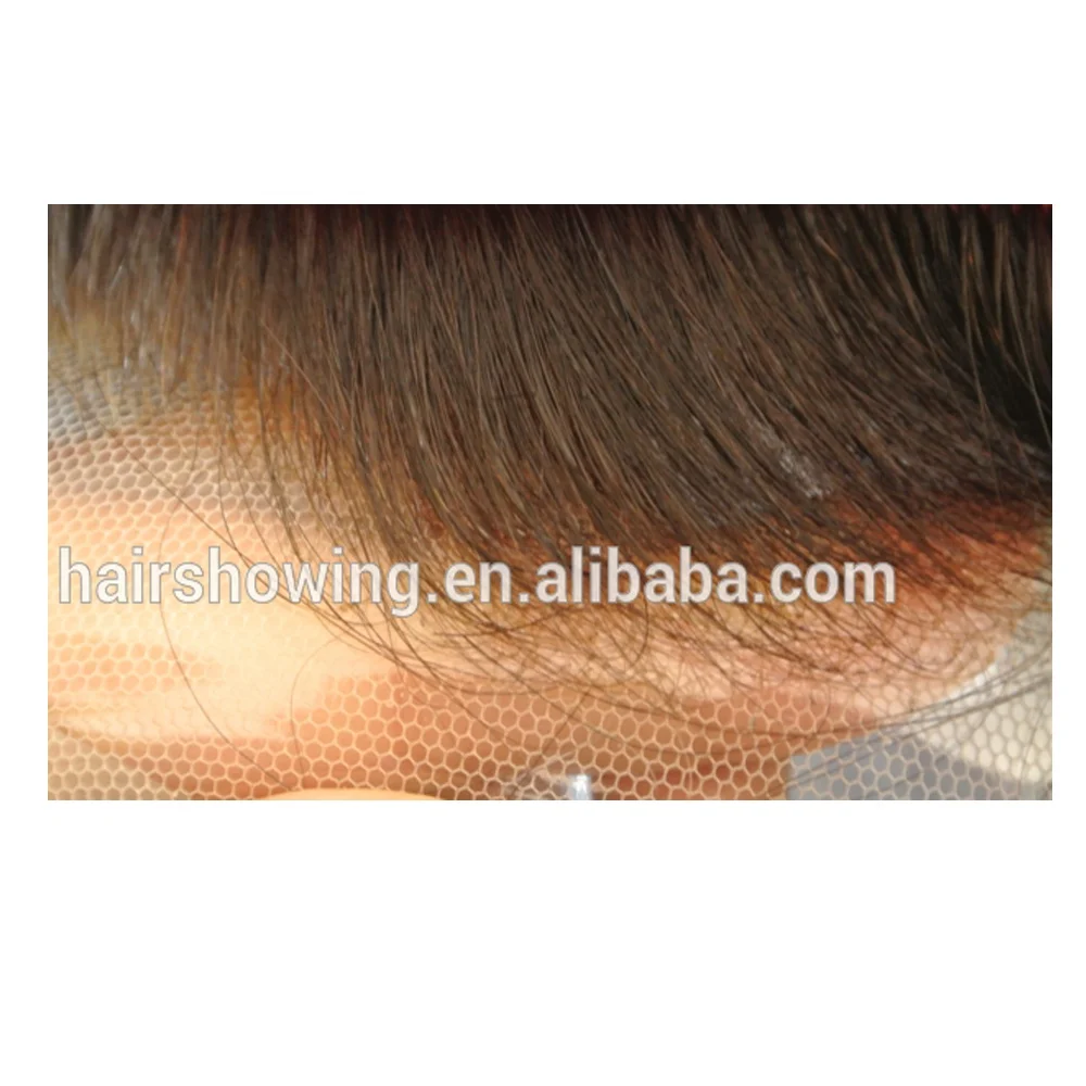 100%-110% density non surgical hair replacement system full french lace mens toupee.