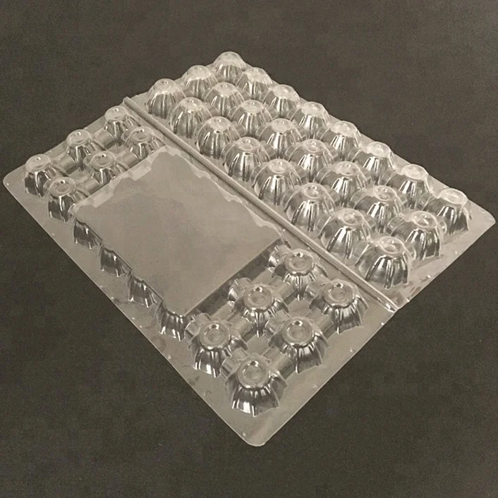 Factory price clear disposable 24 cells plastic quail egg tray