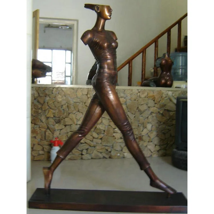 
outdoor indoor abstract life size bronze brass figure lady statue sculpture 