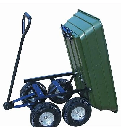 Plastic tray four-wheel garden wagon cart trolley TC2135