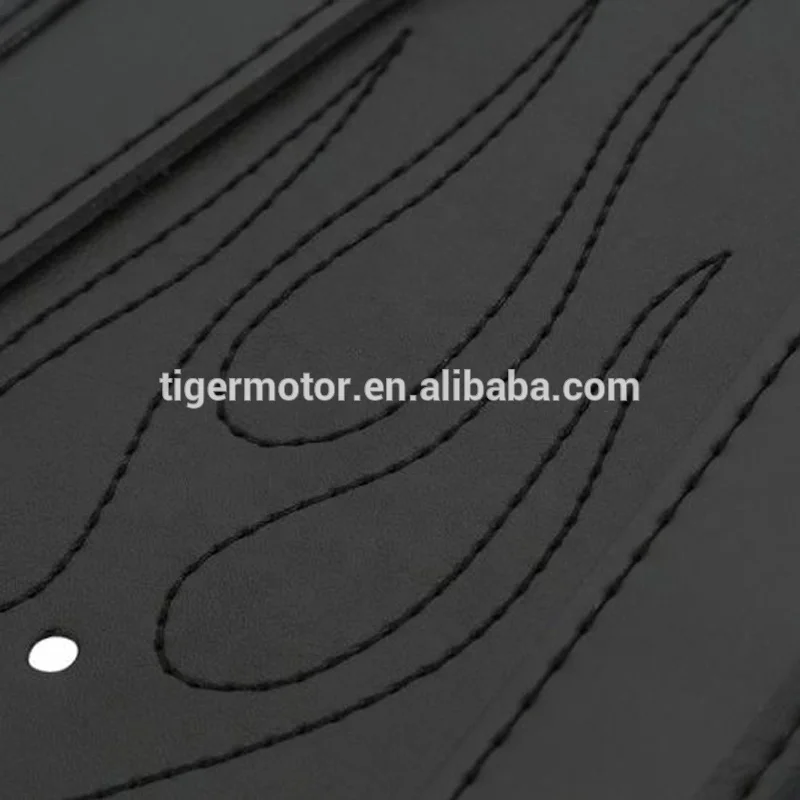 Запасные части для мотоцикла, черный кожаный нагрудник с пламенем для заднего крыла, подходит для Harley Sportster, Соло сиденье XL 883 1200 2004-2019, новинка