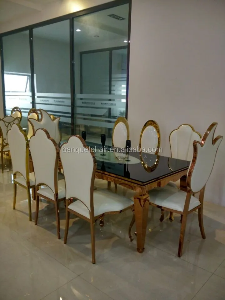 
Banquet furniture rose gold stainless steel wedding party chair for sale 