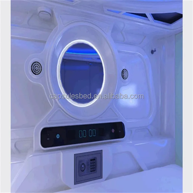 advanced morden design furniture hostel bed room sets with white safe and wentilate capsule bed