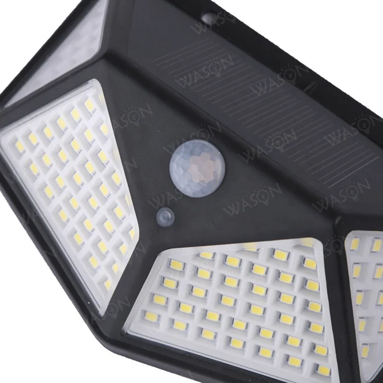 Wholesale Best Selling Waterproof Wireless 4 Sides Illumination 100LED Outdoor Garden Solar Motion Sensor Security Wall Light