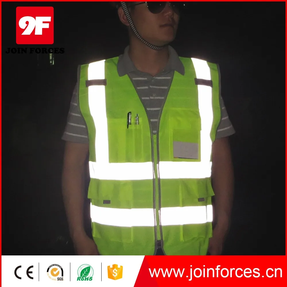 9F Winter High Visibility Vest Jacket Safety Vest