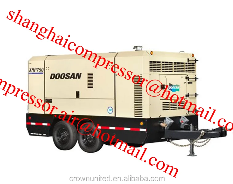 XHP750 ,750CFM, HIGH PRESSURE COMPRESSOR, 350psig, Doosan china, mobile air compressor. diesel engine
