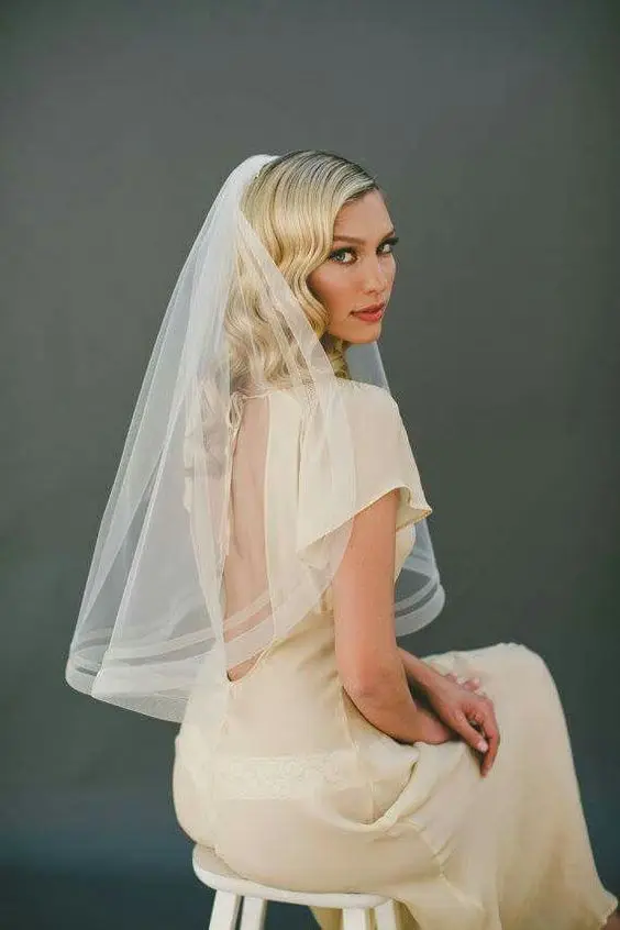 
Horse Hair Wedding Veil One Layer Wedding Party Accessory Ivory Bridal Veils for Bride Use 