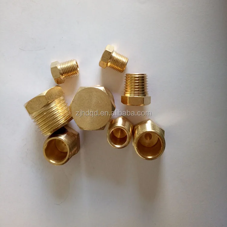 Brass Male Hexagon End Cap Pipe Fitting , pipe plug