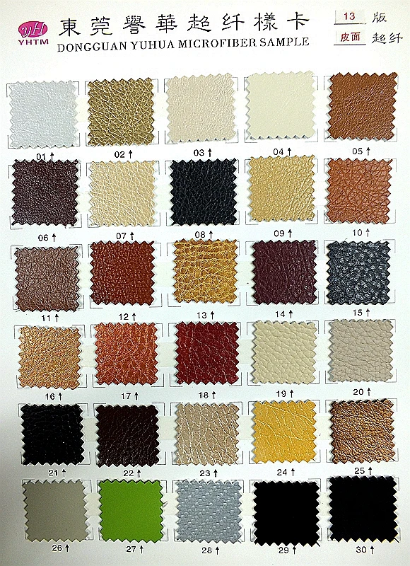 High qualtity customized pu leather fabric microfiber lychee grain faux leather synthetic sofa leather for car seat