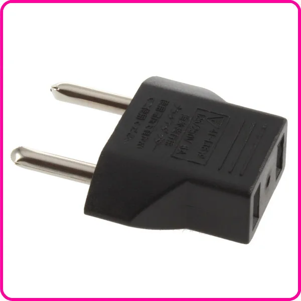 10A EU Adapter Plug USA to Euro Europe Wall Power Charge Outlet Sockets US 2 Flat Pin to EU 2 Round Pin Plug Socket Adapter